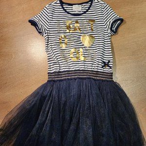 Le Chic - Blue Cotton & Tulle Tutu Dress.